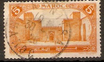 French Morocco 1923 5c Yellow. SG126.